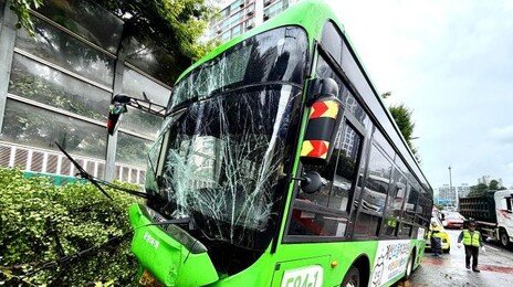 인천서 시내버스, 가로수 들이받아 승객 3명 병원 이송