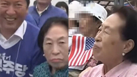 정청래 유세 갔던 전원주, 이번엔 전한길 집회서 포착