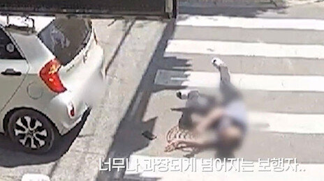 후진 차에 툭 부딪힌뒤 ‘벌러덩’…할리우드 액션에 ‘덜미’