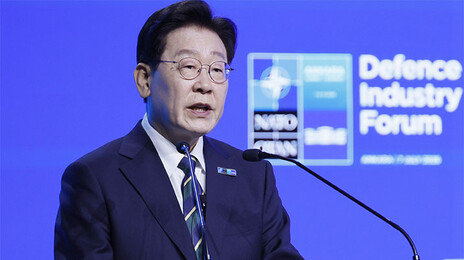 나토 첫 참석한 李 “무기체계 연구-생산 함께 하자”