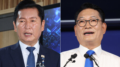 “다구리” “바뀐 건 셈법”…정청래·송영길, 선호투표제 두고 맞불