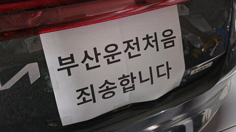 “부산 운전 처음, 죄송합니다”…초보 운전자 간절한 문구에 응원 폭발