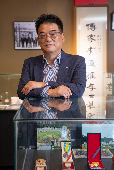 참전용사 김성정 씨의 장남 김육안 여한화교참전동지회(旅韓華僑參戰同志會) 승계회장. [지호영 기자]