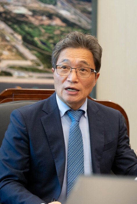 6월로 취임 1주년을 맞은 이학재 인천국제공항공사 사장. [지호영 기자]