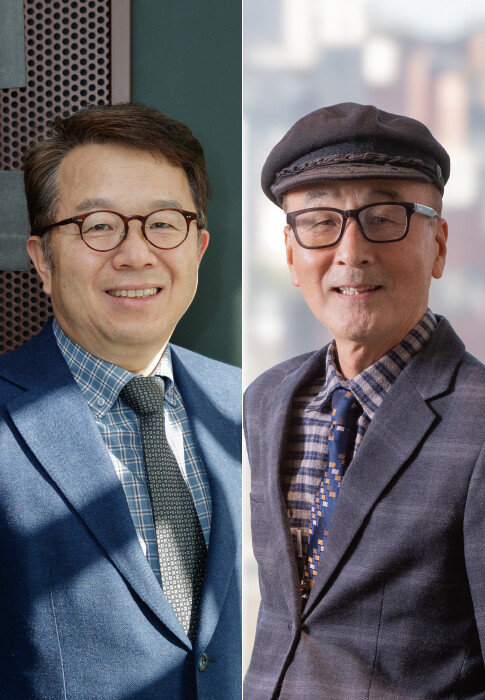 진희선 연세대 도시공학과 특임교수(왼쪽). 윤명철 동국대 명예교수. [조영철 기자]