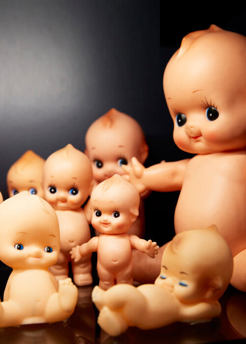 큐피(Kewpie) 브랜드의 꽥꽥이 인형(Squeaker Doll). 1960년대 ‘MADE IN KOREA’ 제품이다.