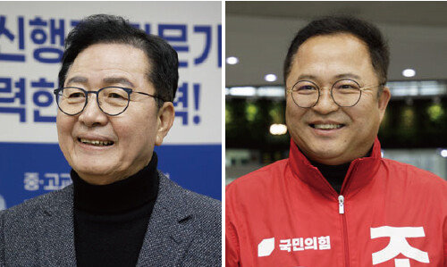 장종태 더불어민주당 대전 서구갑 후보(위)와 조수연 국민의힘 대전 서구갑 후보. [조영철 기자]