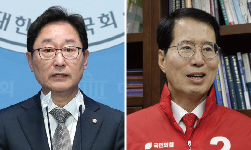 박범계 더불어민주당 대전 서구을 후보(왼쪽). 양홍규 국민의힘 대전 서구을 후보. [뉴스1, 조영철 기자]