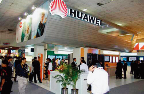 중국 화웨이가 인도에서 운영하고 있는 한 매장의 모습. [china.org.cn]