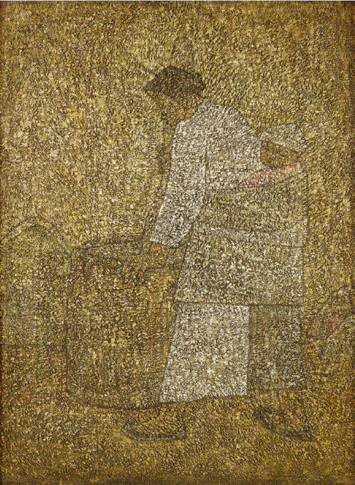 박수근, ‘절구질하는 여인’, 1954. [사진 제공 · 삼성]