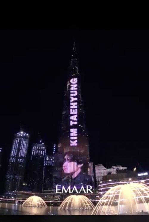 BTS V, Happy Birthday Show…  The world’s tallest ‘Burj Khalifa’