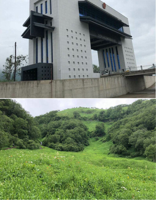 중국 지린성 지안세관(위)과 백두산 천지 인근 야생화.