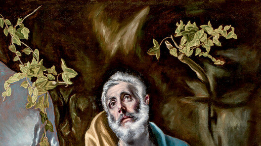 격정적인 붓 터치로 고백하는 성 베드로 참회의 얼굴 그리다