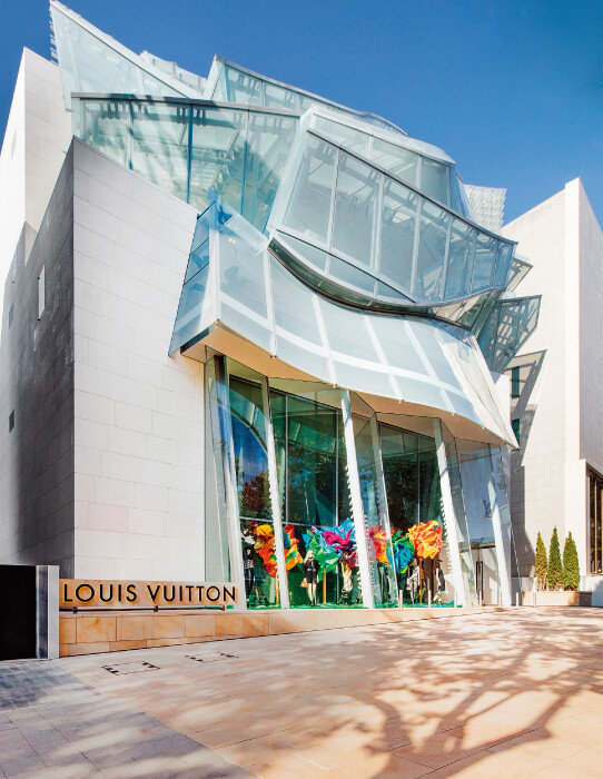 세계적인 건축가 프랭크 게리가
설계한 서울 강남구 청담동 ‘루이비통 메종 서울’. [사진 제공 · 루이비통 메종 서울]