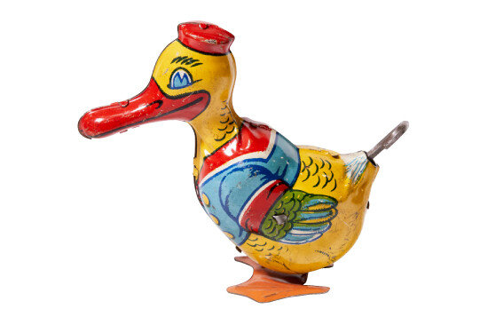 Wind-Up Duck by J. Chein & Co. 1930년대 미국 제품.