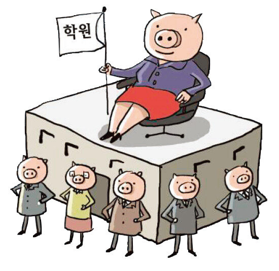 서울 강남에서 막강한 정보력을 
가진 이른바 ‘돼지엄마’가 
사교육계의 큰손 구실을 한다는 건 
새로운 얘기가 아니다. 이들이
‘최신’ 입시 동향을 분석하고 
‘최적’의 전형방법을 찾아낸 뒤
‘최고’ 강사로 사교육팀을 구성해
자녀를 명문대에 합격시키는 
능력은 가히 놀라운 수준이라는 게
일반적인 평가다.[동아 DB]