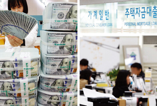 달러화의 향배는 세계교역량에 중요한 변수가 된다(왼쪽).
부동산시장이 활황일 때 가계 부문의 자산과 부채가 부풀려지고, 불황일 때는 재무건전성이 악화돼 소비를 제약한다. [뉴스1]