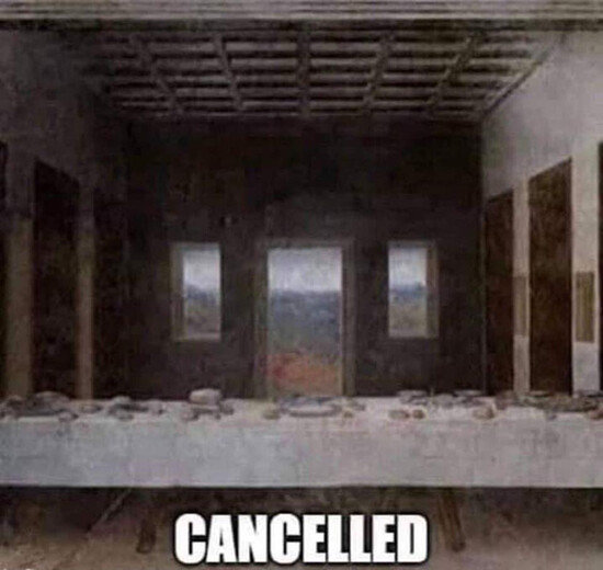 코로나19 확산으로 이탈리아의 모든 레스토랑이 문을 닫고 가택격리된 상황을 풍자해 소셜미디어 상에 떠도는 이미지.