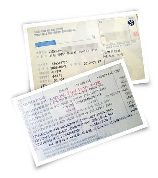 2006년 가입한 
봉쥬르 차이나 펀드를 
2013년 말부터 2014년 
초까지 3번에 걸쳐 
환매했다. [사진 제공 · 투생]