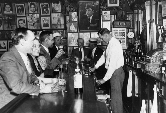 금주법 시대 해가 지면 밀주를 팔았던 비밀 주점 ‘스피크이지(Speakeasy)’. Gettyimage