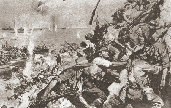 갈리폴리 전투는 제1차 세계대전 중 1915년 4월 25일부터 1916년 1월까지 오스만제국의 갈리폴리 반도에서 영국·프랑스·호주·뉴질랜드 등 연합군이 오스만제국에 맞서 벌인 대규모 상륙작전이다. Gettyimage