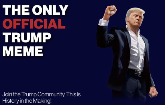 1월 17일(현지 시간) 도널드 트럼프 미국 대통령 당선인이 자신의 소셜미디어 트루스소셜에 밈코인, 오피셜 트럼프 발행 소식을 알리며 구매 방법이 담긴 홈페이지 주소를 공유했다. [겟트럼프밈 홈페이지 캡처]