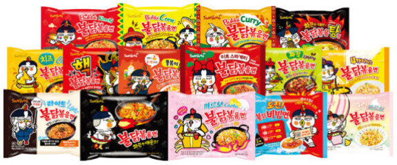 다양한 맛의 불닭볶음면 시리즈. [삼양식품 제공]