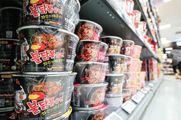 삼양식품이 ‘불닭볶음면’ 인기에 힘입어 사상 최대 분기 실적을 달성하며 주가가 치솟았다. 뉴스1