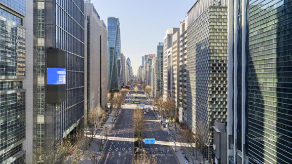 서울 강남구 테헤란로 오피스 빌딩. GETTYIMAGES
