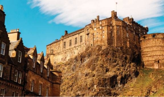 12세기부터 군사적 요충지인 에든버러성. GETTYIMAGES