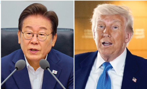 한미 양국은 7월 31일 상호관세를 25%에서 15%로 낮추는 데 합의했다. 이재명 대통령(왼쪽)과 도널드 트럼프 미국 대통령의 한미 정상회담은 2주 내 열릴 전망이다. 뉴스1 