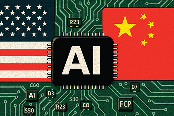 미국과 중국의 기술 패권 경쟁이 가속화하고 있다. 사진은 생성형 인공지능(AI) 챗GPT로 만든 관련 이미지. 이종림 제공