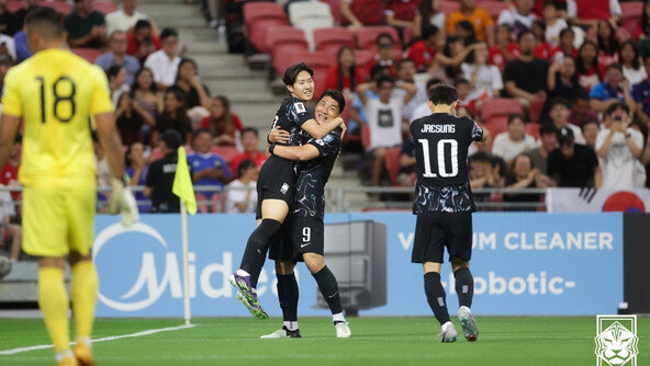 한국, 싱가포르 7-0 완파…2026 북중미 월드컵 亞지역 3차예선 진출