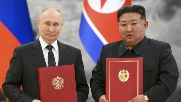 김정은 “가장 진실한 러시아 동지” 푸틴 “북은 가장 소중한 친구”