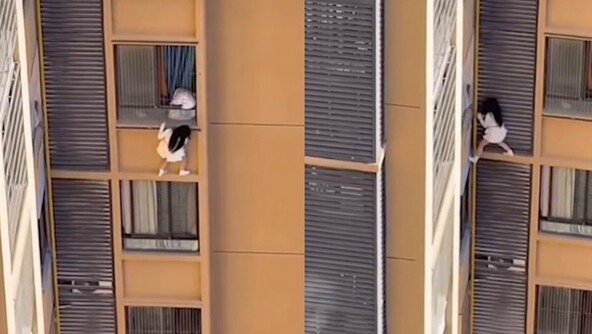 “헉, 아내 왔다”…창밖 도망친 내연녀, 10층 난간에 대롱대롱