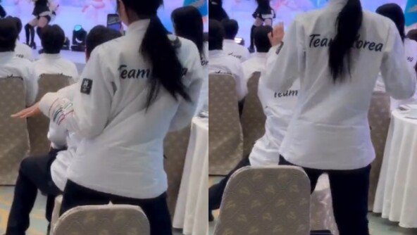 ‘흥부자’ 이해인…靑 오찬행사서 아일릿 춤 따라춰 (영상)