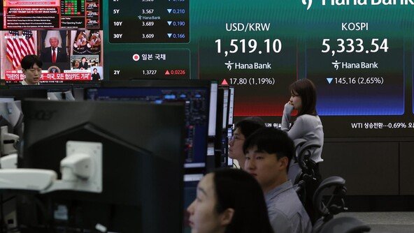 트럼프 종전선언 없자…코스피 하락, 유가는 급등