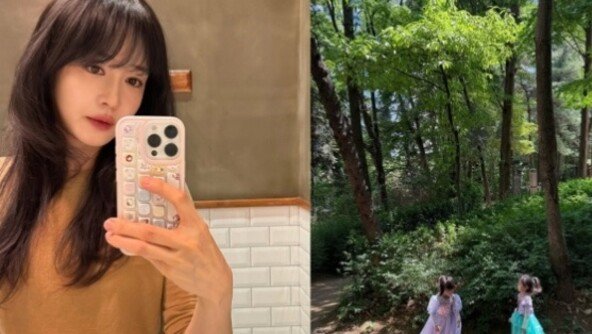 성유리 쌍둥이 딸 공개…공주 드레스 깜찍