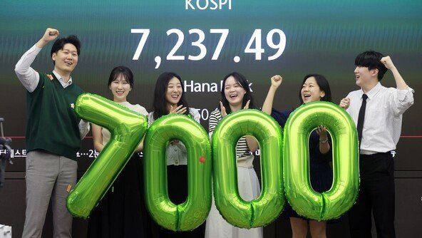 코스피 7000 돌파…‘꿈의 7천피’ 시대 열렸다