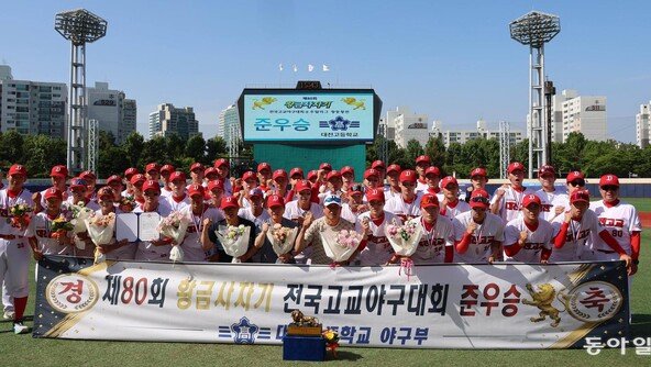 대전고, 창단 첫 준우승…‘에이스’ 한규민 “내년 더 강해진 모습으로 결승 마운드 밟겠다”[황금사자기]