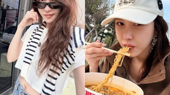 47세 이지아, 크롭티에 배꼽 피어싱…한강 라면 먹는 반전 일상