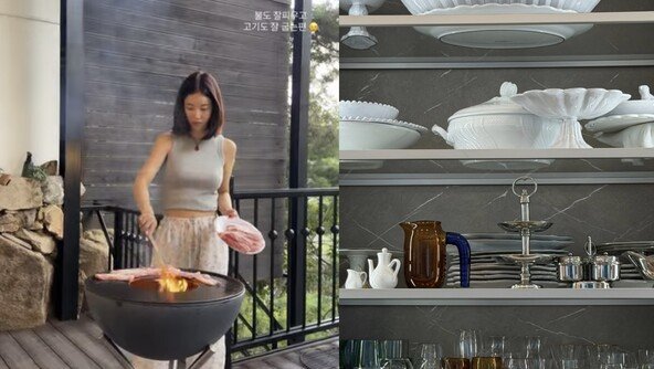 기은세, 으리으리한 평창동집 테라스서 바비큐파티