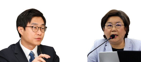 장경태(왼쪽). 이혜훈. [뉴스1, 김형우 기자]