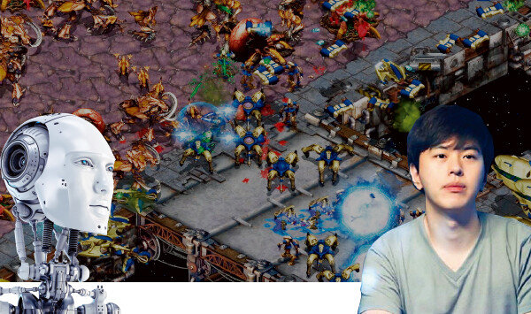 인공지능(AI)과 대결을 펼친 프로게이머 송병구 선수.(오른쪽)[shutterstock,뉴스1,]