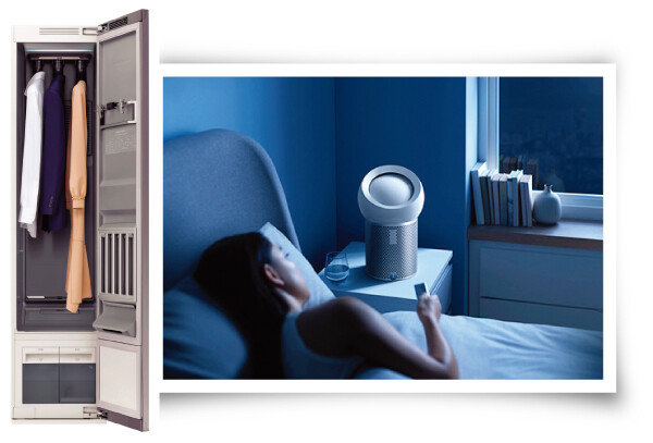 코로나19 사태 이후 판매가 급증한 공기청정기(오른쪽)와 에어드레서. [사진 제공 · 다이슨]