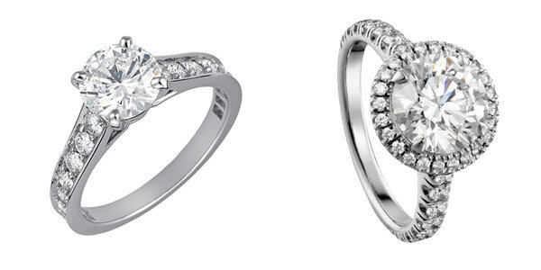 솔리테어 1895 파베 링(왼쪽). 까르띠에 데스티네 솔리테어 링. [© Cartier]