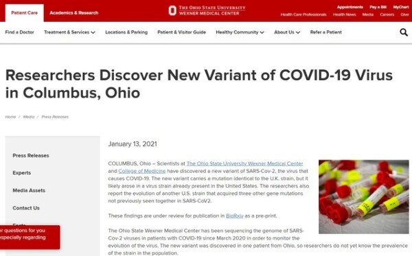 This time from the US… New mutant corona discovered in Ohio