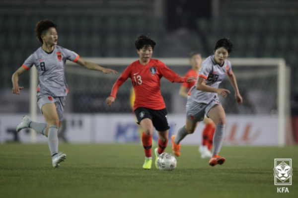 Women’s soccer team Hyo-ju Choo was selected as a substitute for injured Nakma and Jangchang