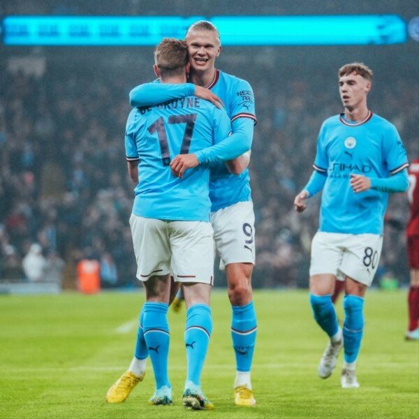 The first goal from Elling Holland’s ‘goal machine’… Manchester City beat Liverpool 3-2 to qualify for the quarter-finals of the Carabao Cup