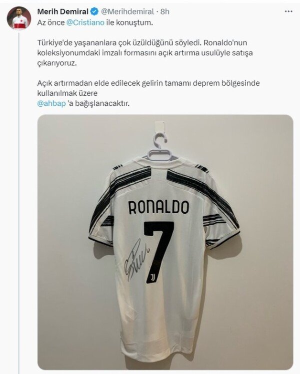 Turkey-Syria Earthquakes: Cristiano Ronaldo's Juventus Jersey To Be  Auctioned, Funds To Be Donated